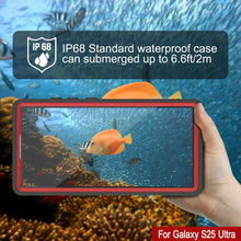Cargar imagen en el visor de la galería, Galaxy S25 Ultra Water Water Water Punkcase Studstar Red Thin 6.6 pies IP68 IP68 Prueba de choque/nieve