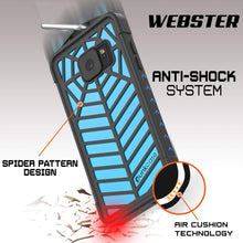 Load image into Gallery viewer, Funda resistente al agua para Galaxy Note FE, serie Punkcase WEBSTER, azul claro | Cubierta de armadura resistente.