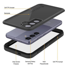 Cargar imagen en el visor de la galería, Galaxy S25+ Plus Case impermeable Punkcase Studstar Negro delgado de 6.7 pies IP68 IP68 Choque/prueba de nieve