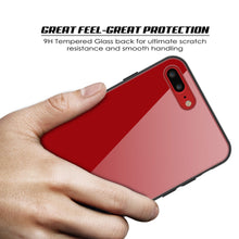 Cargar imagen en el visor de la galería, iPhone 8 PLUS Case, Punkcase GlassShield Ultra Thin Protective 9H Full Body Tempered Glass Cover W/ Drop Protection & Non Slip Grip for Apple iPhone 7 PLUS / Apple iPhone 8 PLUS (Red) (Color in image: White)