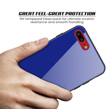 Cargar imagen en el visor de la galería, iPhone 8 PLUS Case, Punkcase GlassShield Ultra Thin Protective 9H Full Body Tempered Glass Cover W/ Drop Protection & Non Slip Grip for Apple iPhone 7 PLUS / Apple iPhone 8 PLUS (Blue) (Color in image: Red)