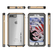 Cargar imagen en el visor de la galería, iPhone 8+ Plus Waterproof Case, Ghostek® Atomic 3.0 Gold Series (Color in image: Red)