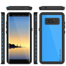 Cargar imagen en el visor de la galería, Galaxy Note 8 Waterproof Case PunkCase StudStar Light Blue Thin 6.6ft Underwater IP68 ShockProof (Color in image: red)