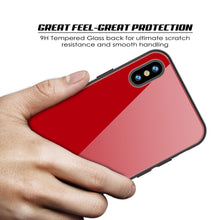 Cargar imagen en el visor de la galería, iPhone 8 Case, Punkcase GlassShield Ultra Thin Protective 9H Full Body Tempered Glass Cover W/ Drop Protection & Non Slip Grip for Apple iPhone 7 / Apple iPhone 8 (Red) (Color in image: White)