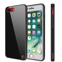 Cargar imagen en el visor de la galería, iPhone 8 PLUS Case, Punkcase GlassShield Ultra Thin Protective 9H Full Body Tempered Glass Cover W/ Drop Protection & Non Slip Grip for Apple iPhone 7 PLUS / Apple iPhone 8 PLUS (Black) (Color in image: Black)