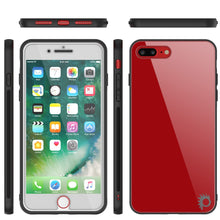 Cargar imagen en el visor de la galería, iPhone 8 PLUS Case, Punkcase GlassShield Ultra Thin Protective 9H Full Body Tempered Glass Cover W/ Drop Protection & Non Slip Grip for Apple iPhone 7 PLUS / Apple iPhone 8 PLUS (Red)