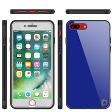 Cargar imagen en el visor de la galería, iPhone 8 PLUS Case, Punkcase GlassShield Ultra Thin Protective 9H Full Body Tempered Glass Cover W/ Drop Protection & Non Slip Grip for Apple iPhone 7 PLUS / Apple iPhone 8 PLUS (Blue)
