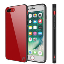 Cargar imagen en el visor de la galería, iPhone 8 PLUS Case, Punkcase GlassShield Ultra Thin Protective 9H Full Body Tempered Glass Cover W/ Drop Protection & Non Slip Grip for Apple iPhone 7 PLUS / Apple iPhone 8 PLUS (Red) (Color in image: Red)