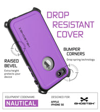 Cargar imagen en el visor de la galería, iPhone SE/5S/5 Waterproof Case, Ghostek® Nautical Purple Series| Underwater | Aluminum Frame (Color in image: Pink)