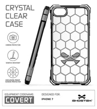 Cargar imagen en el visor de la galería, iPhone 8 Case, Ghostek® Covert Space Grey, Premium Impact Armor | Lifetime Warranty Exchange (Color in image: clear)