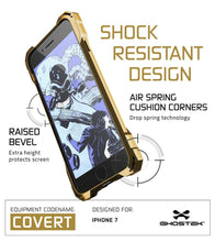 Cargar imagen en el visor de la galería, iPhone 8 Case, Ghostek® Covert Gold, Premium Impact Protective Armor | Lifetime Warranty Exchange (Color in image: teal)