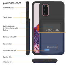 Cargar imagen en el visor de la galería, PunkJuice S20 Battery Case All Blue - Fast Charging Power Juice Bank with 4800mAh (Color in image: All Black)