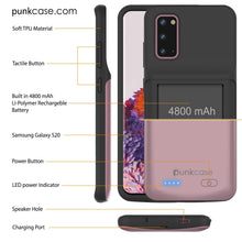 Cargar imagen en el visor de la galería, PunkJuice S20 Battery Case Rose - Fast Charging Power Juice Bank with 4800mAh (Color in image: Patterned Blue)