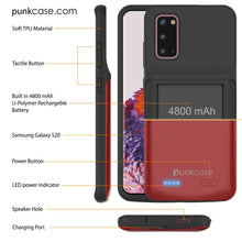Cargar imagen en el visor de la galería, PunkJuice S20 Battery Case Red - Fast Charging Power Juice Bank with 4800mAh (Color in image: Patterned Blue)