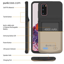 Cargar imagen en el visor de la galería, PunkJuice S20 Battery Case Gold - Fast Charging Power Juice Bank with 4800mAh (Color in image: Patterned Blue)
