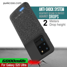 Cargar imagen en el visor de la galería, PunkJuice S20 Ultra Battery Case Patterned Black - Fast Charging Power Juice Bank with 6000mAh (Color in image: Red)