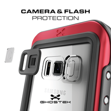 Load image into Gallery viewer, Galaxy S8 Waterproof Case, Ghostek Atomic 3 Series| Underwater | Shockproof | Dirt-proof | Snow-proof | Aluminum Frame | Ultra Fit | (Black) (Color in image: Red)