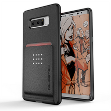 Cargar imagen en el visor de la galería, Galaxy Note 8 Case, Ghostek Exec 2 Slim Hybrid Impact Wallet Case for Samsung Galaxy Note 8 Armor | Black (Color in image: Black)