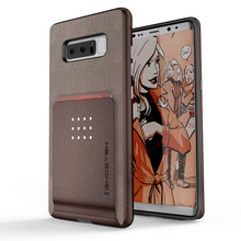 Cargar imagen en el visor de la galería, Galaxy Note 8 Case, Ghostek Exec 2 Slim Hybrid Impact Wallet Case for Samsung Galaxy Note 8 Armor | Brown (Color in image: Brown)