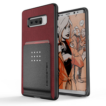 Cargar imagen en el visor de la galería, Galaxy Note 8 Case, Ghostek Exec 2 Slim Hybrid Impact Wallet Case for Samsung Galaxy Note 8 Armor | Red (Color in image: Red)