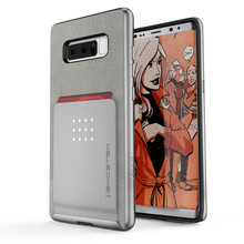 Cargar imagen en el visor de la galería, Galaxy Note 8 Case, Ghostek Exec 2 Slim Hybrid Impact Wallet Case for Samsung Galaxy Note 8 Armor | Silver (Color in image: Silver)