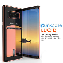 Cargar imagen en el visor de la galería, Galaxy Note 8 Case, PUNKCASE® LUCID Rose Gold Series | Card Slot | SHIELD Screen Protector
