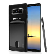 Load image into Gallery viewer, Galaxy Note 8 Case, PUNKCASE® LUCID Black Series | Card Slot | SHIELD Screen Protector | Ultra fit (Color in image: Black)