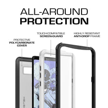 Cargar imagen en el visor de la galería, Galaxy Note 8 Case, Ghostek Nautical Slim Shockproof Waterproof Armor Cover | White