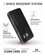 Load image into Gallery viewer, Galaxy S7 Case, Ghostek Cloak Series Black Slim Premium Protective Hybrid Impact Glass Armor (Color in image: red)