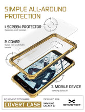 Load image into Gallery viewer, Galaxy S7 Case, Ghostek® Covert Gold Series Premium Impact Cover | Lifetime Warranty Exchange (Color in image: Clear)