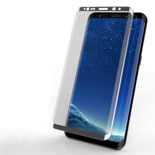 Load image into Gallery viewer, Galaxy S8+ Plus Silver Punkcase Glass SHIELD Tempered Glass Screen Protector 0.33mm Thick 9H Glass (Color in image: Silver)