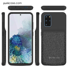 Cargar imagen en el visor de la galería, PunkJuice S20+ Plus Battery Case Patterned Black - Fast Charging Power Juice Bank with 6000mAh (Color in image: Patterned Black)