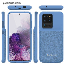 Cargar imagen en el visor de la galería, PunkJuice S20 Ultra Battery Case Patterned Blue - Fast Charging Power Juice Bank with 6000mAh (Color in image: Patterned Blue)