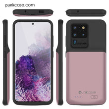 Cargar imagen en el visor de la galería, PunkJuice S20 Ultra Battery Case Rose - Fast Charging Power Juice Bank with 6000mAh (Color in image: Rose-Gold)
