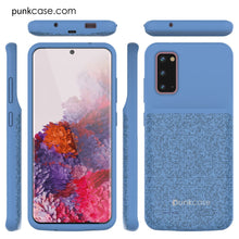 Cargar imagen en el visor de la galería, PunkJuice S20 Battery Case Patterned Blue - Fast Charging Power Juice Bank with 4800mAh (Color in image: Patterned Blue)