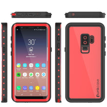 Load image into Gallery viewer, Galaxy S9 Plus Waterproof Case PunkCase StudStar Red Thin 6.6ft Underwater IP68 Shock/Snow Proof (Color in image: white)