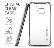 Cargar imagen en el visor de la galería, HTC 10 Case, Ghostek® Covert Dark Grey Series Premium Slim Hybrid | w/Screen Protector | Ultra Fit (Color in image: Clear)