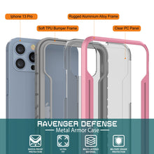 Cargar imagen en el visor de la galería, Punkcase iPhone 14 Pro Ravenger MAG Defense Case es un estuche protector de grado militar con cobertura multicapa en color Rose-Gold.