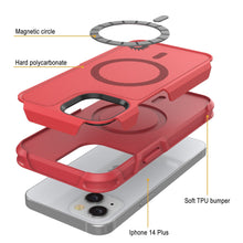 Load image into Gallery viewer, Magnetic circle Hard polycarbonate So Soft TPU bumper Iphone 14 Plus (Color in image: Blue)