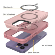 Load image into Gallery viewer, Magnetic circle Hard polycarbonate Soft TPU bumper Iphone 14 Pro Max (Color in image: Blue)