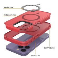 Cargar imagen en el visor de la galería, Magnetic circle Hard polycarbonate Soft TPU bumper Iphone 14 Pro (Color in image: Navy)