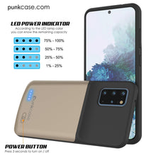 Cargar imagen en el visor de la galería, PunkJuice S20+ Plus Battery Case Gold - Fast Charging Power Juice Bank with 6000mAh (Color in image: Patterned Black)