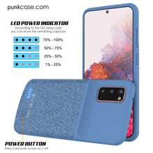 Cargar imagen en el visor de la galería, PunkJuice S20 Battery Case Patterned Blue - Fast Charging Power Juice Bank with 4800mAh (Color in image: Gold)
