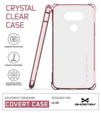 Cargar imagen en el visor de la galería, LG G5 Case, Ghostek® Clear Pink Premium Slim Hybrid Protective Cover | Lifetime Warranty Exchange (Color in image: Clear)
