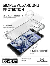 Cargar imagen en el visor de la galería, LG v20 Case, Ghostek® Covert Clear, Premium Impact Protective Armor | Lifetime Warranty Exchange (Color in image: peach)