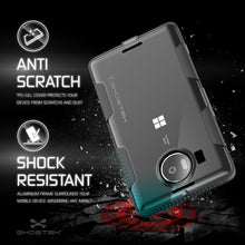Cargar imagen en el visor de la galería, Microsoft Lumia 950 Case, Ghostek® Cloak Black Slim Hybrid Impact Armor | Lifetime Warranty Exchange (Color in image: silver)