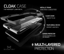 Cargar imagen en el visor de la galería, Microsoft Lumia 950 Case, Ghostek® Cloak Black Slim Hybrid Impact Armor | Lifetime Warranty Exchange (Color in image: gold)