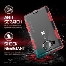 Cargar imagen en el visor de la galería, Microsoft Lumia 950 Case, Ghostek® Cloak Red Slim Hybrid Impact Armor | Lifetime Warranty Exchange (Color in image: black)