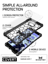 Cargar imagen en el visor de la galería, Note 7 Case, Ghostek® Covert Series w/ Explosion-Proof Screen Protector | Ultra Fit (Color in image: Rose Pink)