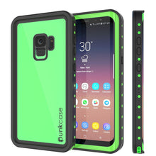 Load image into Gallery viewer, Galaxy S9 Waterproof Case PunkCase StudStar Light Green Thin 6.6ft Underwater IP68 ShockProof (Color in image: light green)